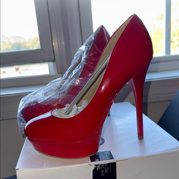 Aldo Bold Red High Heels - Picture 1 of 5